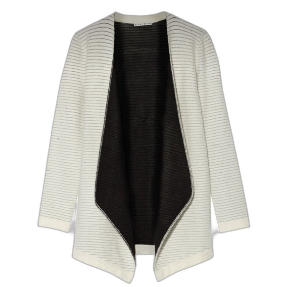 ALICE + OLIVIA Freda Striped Knitted Cardigan XS NWOT - Picture 1 of 9